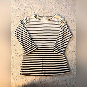 Three Dots striped shirt 3/4 length sleeves size S